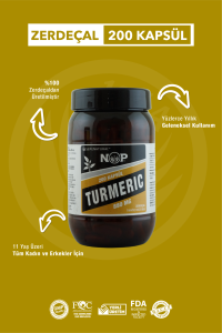 NOP Zerdeçal Kapsül 200 x 880 mg Curcumin Kurkumin Tur