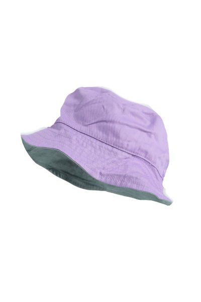 Lila Mint Çift Taraflı Kumaş Balıkçı Şapka - Bucket Şapka