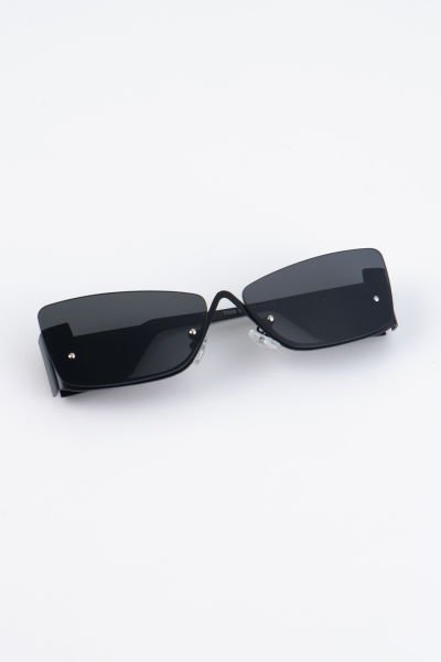 Prac Metal Tasarım Cateye Güneş Gözlüğü - Siyah