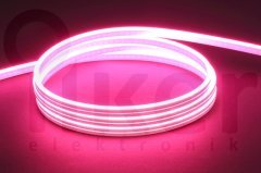 1 CM KESİLEBİLEN AÇIK PEMBE NEON LED 12V 6MM