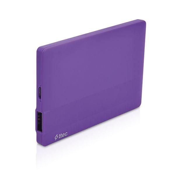 ttec PowerCard 2.500mAh Taşınabilir Şarj Aleti / Powerbank Mor - 2BB113MR