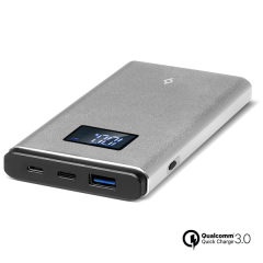 ttec AlumiSlim LCD QC 3.0 10.000mAh Taşınabilir Şarj Aleti / Powerbank Uzay Grisi - 2BB145UG