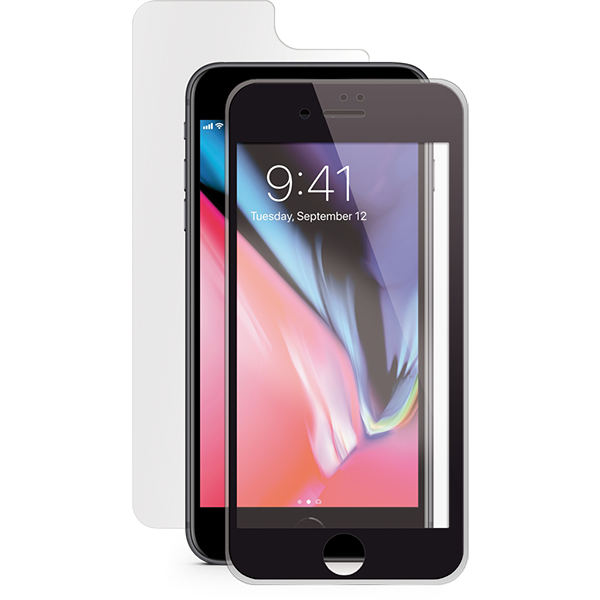 ttec AirGlass EdgeSport Cam Ekran Koruyucu iPh. 8/7 , Ön-Arka Siyah - 2ESP01S