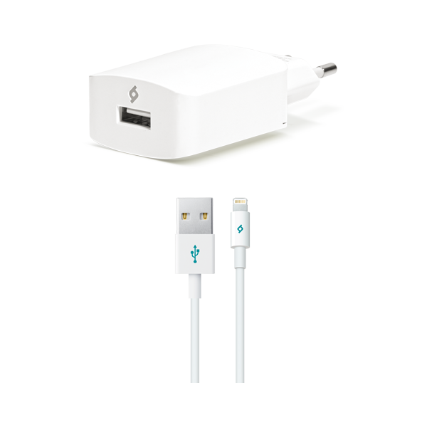ttec SpeedCharger Seyahat Şarj Aleti 2.1A Lightning Kablolu Beyaz - 2SCS01L