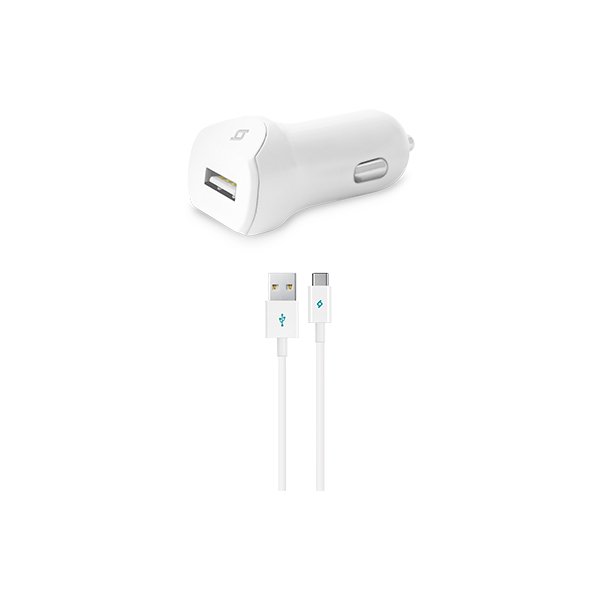 ttec SpeedCharger Araç Şarj Aleti 2.1A Type C Kablolu Beyaz - 2CKS01C