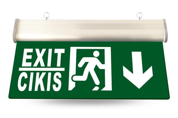 Led Exit Çıkış Tabelası (Akrilik,Aşağı)