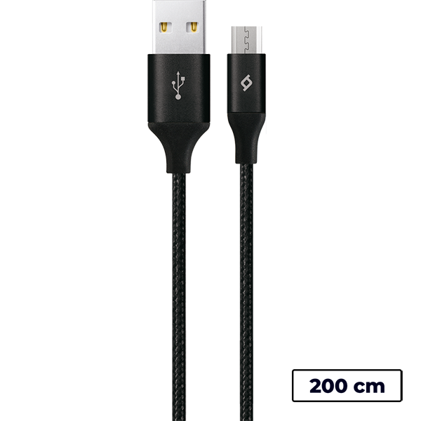 ttec AlumiCable XL Micro USB Şarj Kablosu 2mt. Siyah - 2DK21S