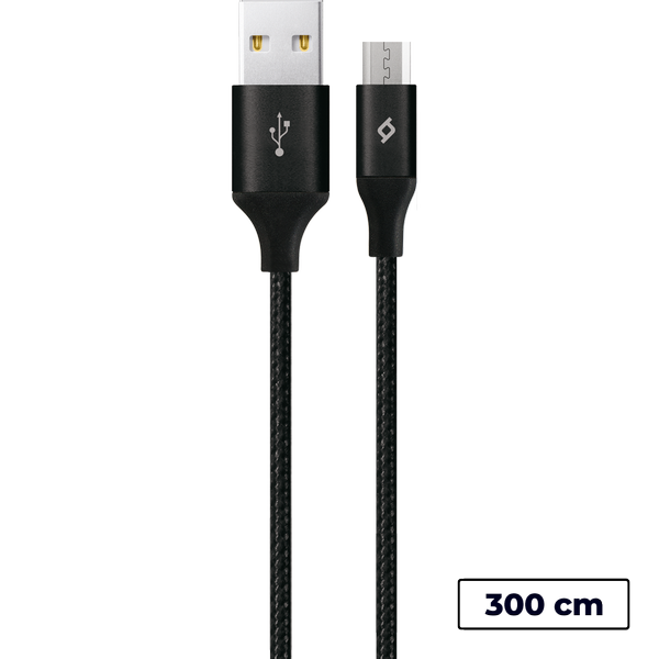 ttec AlumiCable XXL Micro USB Şarj Kablosu 3mt. Siyah - 2DK22S