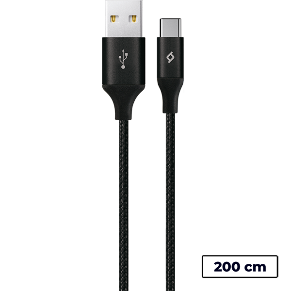 ttec AlumiCable XL Type-C Şarj Kablosu 2mt. Siyah - 2DK23S