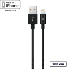 ttec AlumiCable XL MFi iPh. Şarj Kablosu 2mt. Siyah - 2DKM03S