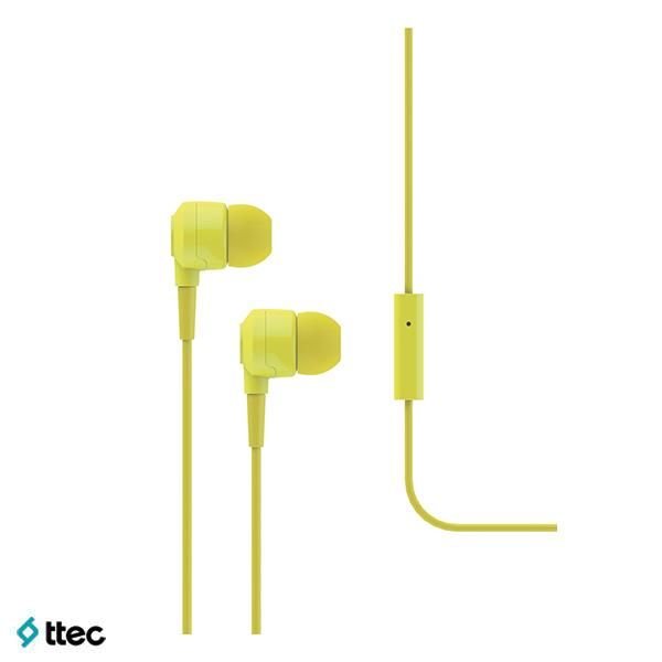ttec Mikro Mikrofonlu Kulaklık Joy (MKRN) 3,5 mm Standart Jack(Sarı) - 2KMM1007