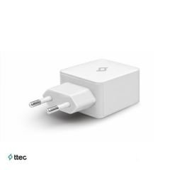 ttec Quantum Duo MFi Seyahat Şarj Aleti 1A+2.4A Beyaz - 2SCM02