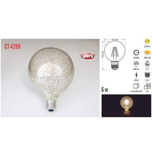 Rustik Led Ampul 6W E27