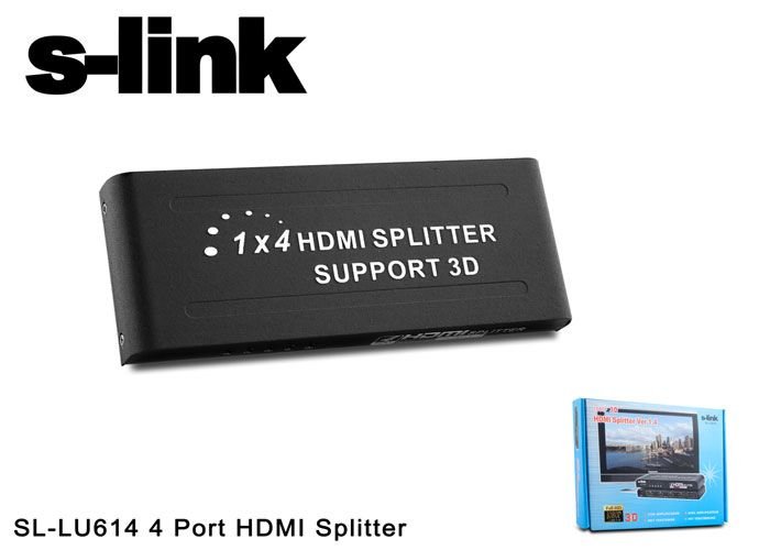 S-Link SL-LU614 4 Port HDMI Splitter