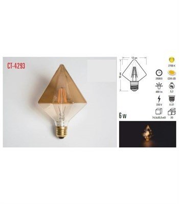 Rustik Led Ampul 6W E27
