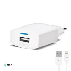 ttec Compact Seyahat Şarj Aleti Lightning Kablolu 1000mA  - 2SCC2001