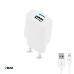 ttec Compact Seyahat Şarj Aleti Lightning Kablolu 1000mA  - 2SCC2001