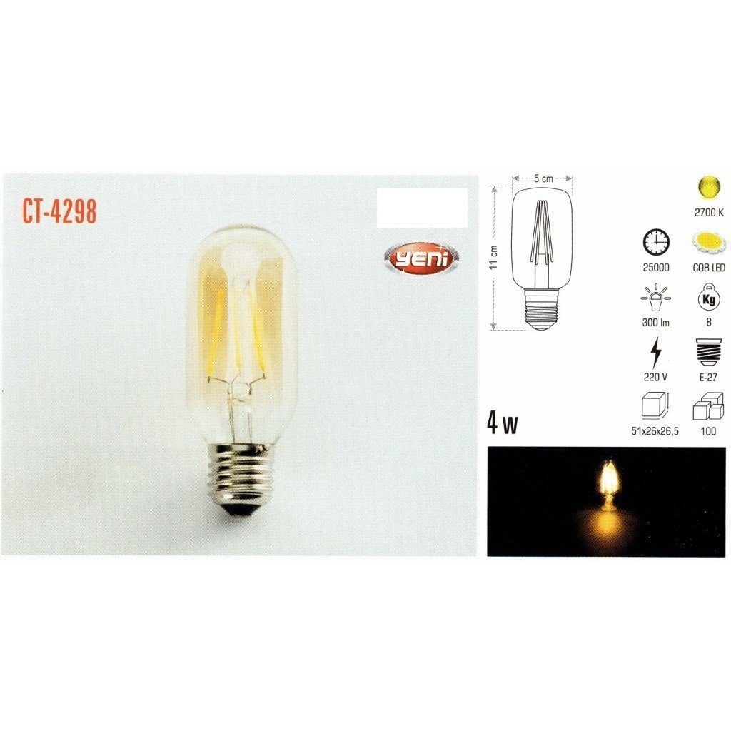 Rustik Led Ampul 4W E27