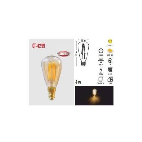 Rustik Led Ampul 4W E27