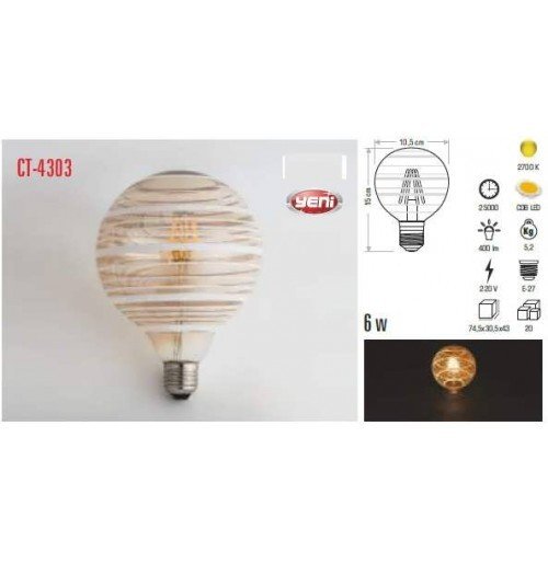 Rustik Led Ampul 6W E27