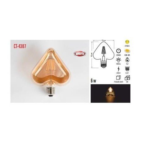 Rustik Led Ampul 6W E27