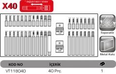 1/2'' - 3/8'' KAPSAMLI LOKMALI BITS TAKIMI VT118040