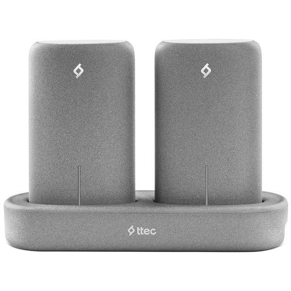 ttec PowerStones 2 x 5.000 mAh Taşınabilir Şarj Aleti ve Şarj İstasyonu Seti Gri - 2BB148G