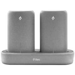 ttec PowerStones 2 x 5.000 mAh Taşınabilir Şarj Aleti ve Şarj İstasyonu Seti Gri - 2BB148G