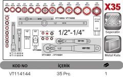 1/2'' - 1/4'' LOKMA ANAHTAR TAKIMI VT114144