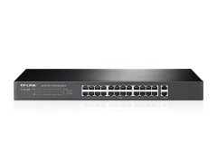 24-Port 10/100Mbps + 2-Port Gigabit Rackmount Switch