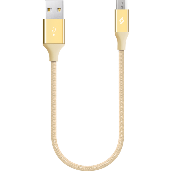 ttec AlumiCable Mini 30cm Micro USB Şarj Kablosu Altın - 2DK25A
