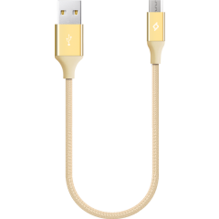 ttec AlumiCable Mini 30cm Micro USB Şarj Kablosu Altın - 2DK25A