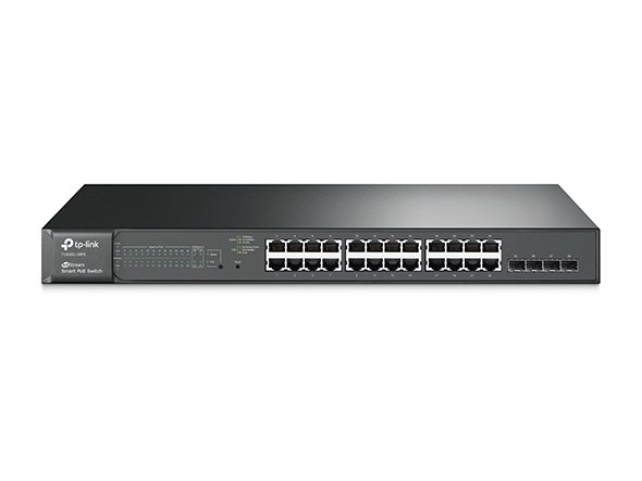 JetStream 24-Port Gigabit Smart PoE+ Switch (4 SFP Slotlu)