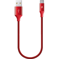 ttec AlumiCable Mini 30cm Type-C Şarj Kablosu Kırmızı - 2DK26K
