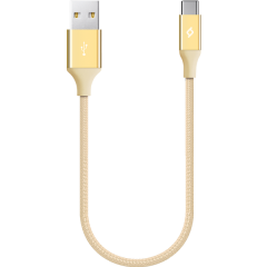 ttec AlumiCable Mini 30cm Type-C Şarj Kablosu Altın - 2DK26A
