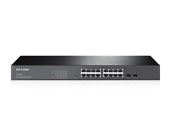 JetStream 16-Port Gigabit Smart Switch with 2 Combo SFP Slots