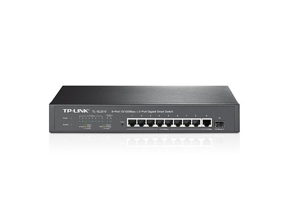 8-Port 10/100Mbps + 2-Port Gigabit Smart Switch