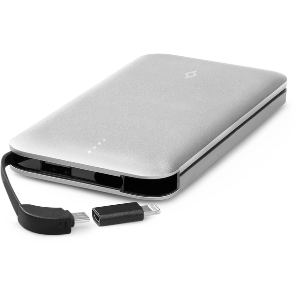 ttec AlumiSlim+ 10.000 mAh Dahili Kablolu Taşınabilir Şarj Aleti / Powerbank Uzay Grisi - 2BB154UG