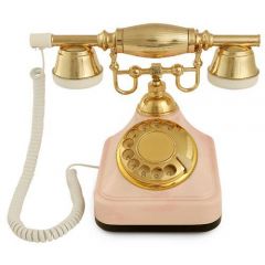 Anna Bell Klasik Çevirmeli Pembe Telefon