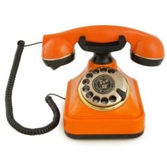 Anna Bell Klasik Çevirmeli Turuncu Telefon