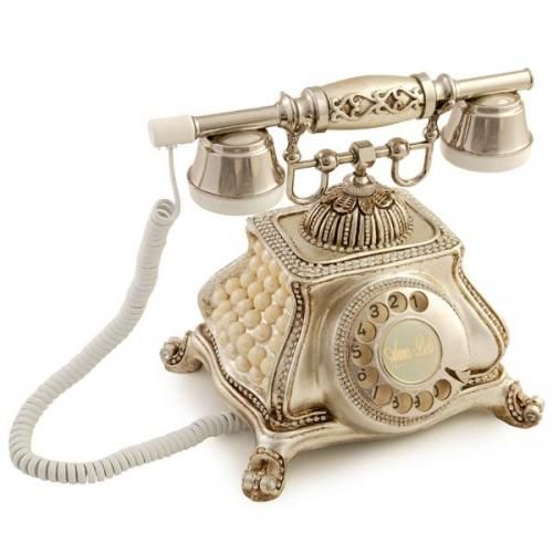 Meltem İncili Gümüş Telefon