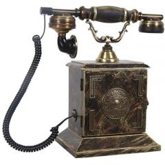 Kapaklı Konak Ferforje Ahşap Telefon