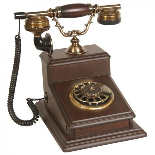 Büyük Büro Ceviz Ahşap Telefon