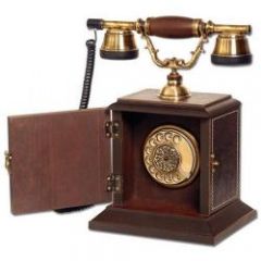 Kapaklı Deri Konak Ahşap Telefon
