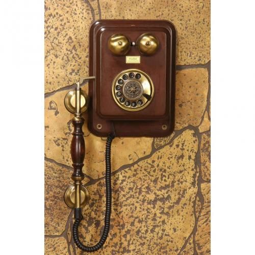 Büyük Duvar Tam Kollu Ahşap Telefon