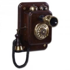 Büyük Duvar Yarım Kollu Ahşap Telefon