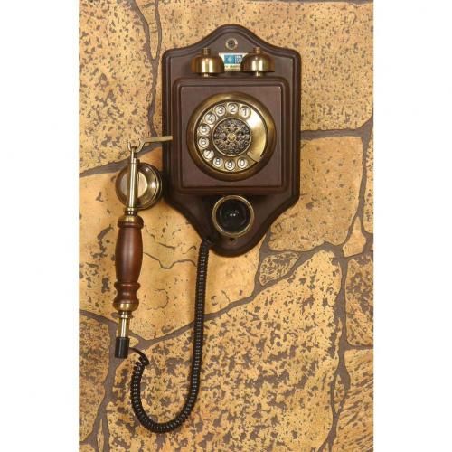 Küçük Duvar Ahşap Telefon