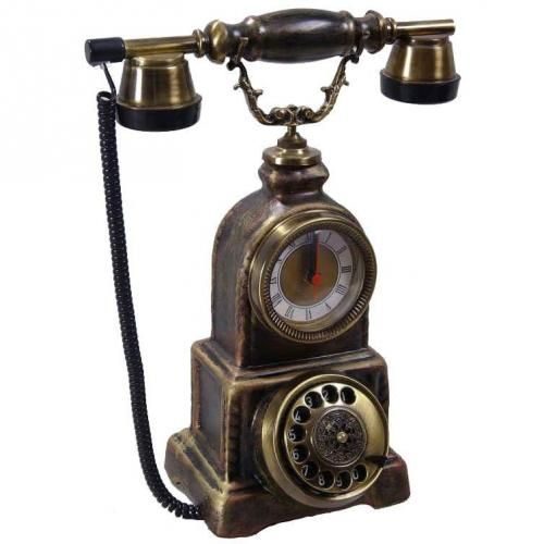 Konak Ferforje Saatli Porselen Telefon
