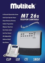 MT-26  2 Dış Hat  6 İç Hat Telefon Santrali