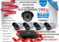 4Ad Gece Görüşlü Kamera 1 Adet DVR